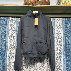 PopFlex cloud bomber jacket in denim, NWT
